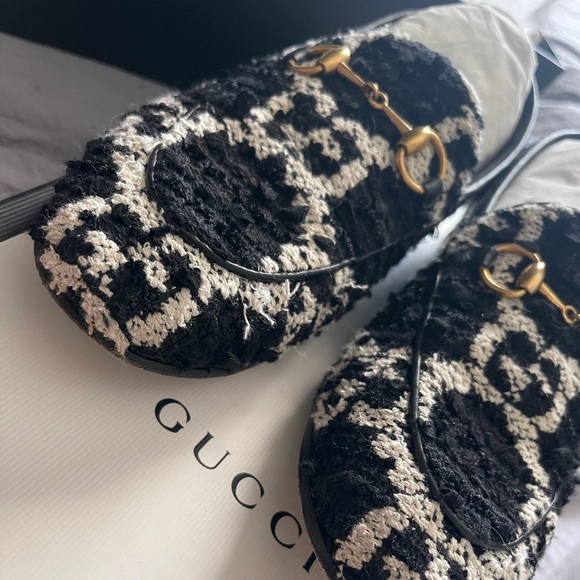 BLOGGERS FAV GUCCI GG TWEED LOAFER FLATS 36 6 - Picture 5 of 16